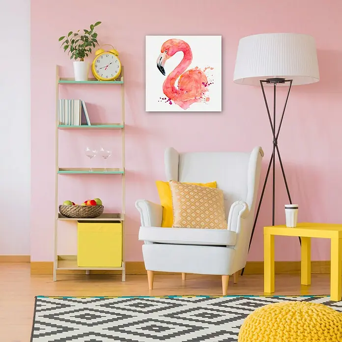 Póster Flamenco - Animales, An x Al: 30 x 30 cm