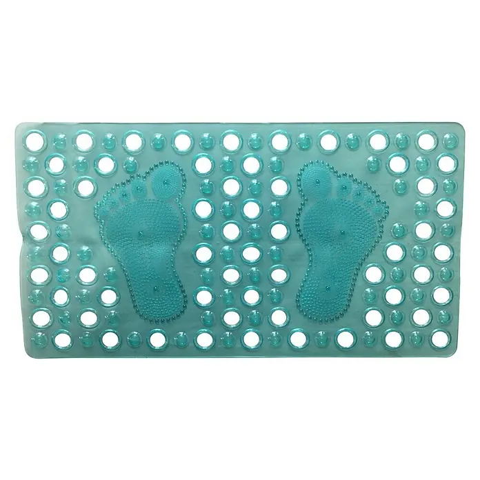 Camargue Podloga za kadu Fuss - 66 x 36 cm, PVC, Tirkizno - Pogled sprijeda