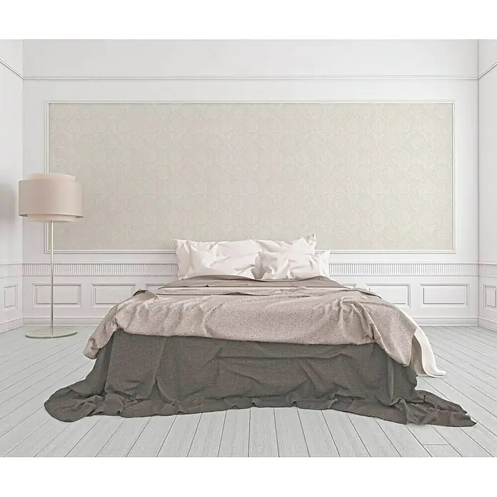 AS Creation Strukturtapete Belle Epoque - Beige/Weiß, Ornament, L x B: 10,05 x 0,53 m