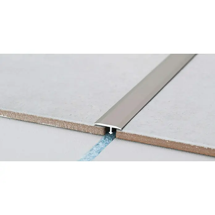 LOGOCLIC T-Profil 263 - Edelstahl matt, 2,7 m x 20 mm, Montageart: Kleben - Detailaufnahme