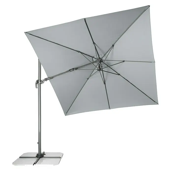 Derby Ravenna Pendelschirm AX - Hellgrau, L x B: 268 x 268 cm - Ansicht von unten