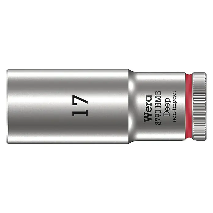 Wera Steckschlüsseleinsatz 8790 HMB - Schlüsselweite: 17 mm, Antriebsgröße: ⅜″ - Vorderansicht