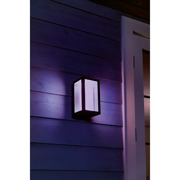 Philips Hue Aplique exterior LED Impress rectangular - 8 W, 14,1 x 12 x 24 cm, Negro, IP44