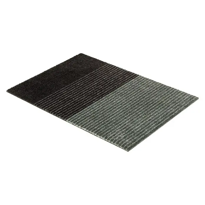 SCHÖNER WOHNEN-Kollektion Sauberlaufmatte Streifen - Anthrazit/Grau, 50 x 70 cm, 100 % Polyamid - Rechte Seitenansicht
