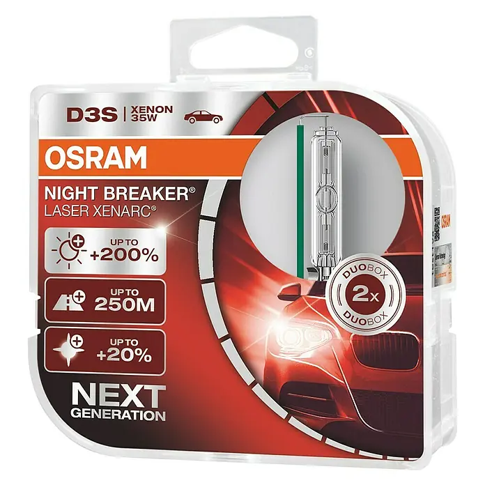 Osram Night Breaker Xenon-Scheinwerferlampe Unlimited Xenarc DuoBox - ECE-Kategorie: D3S, 2 Stk. - Vorderansicht