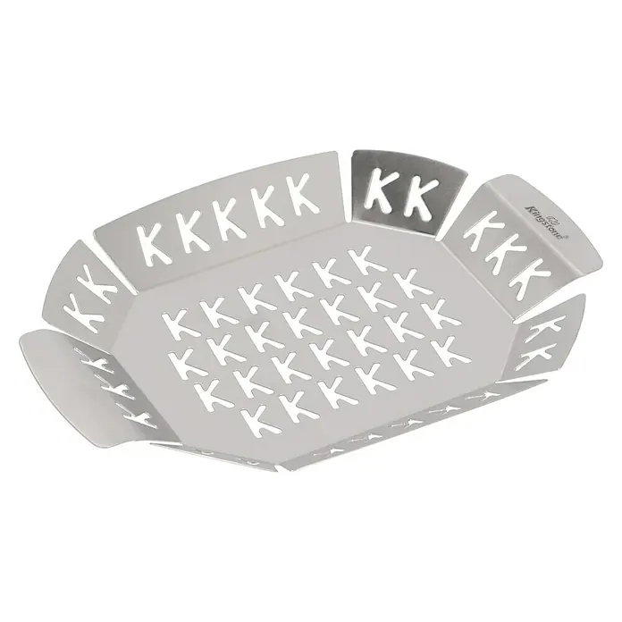 Kingstone Grillpfanne - 27 x 18 x 2,7 cm, Edelstahl