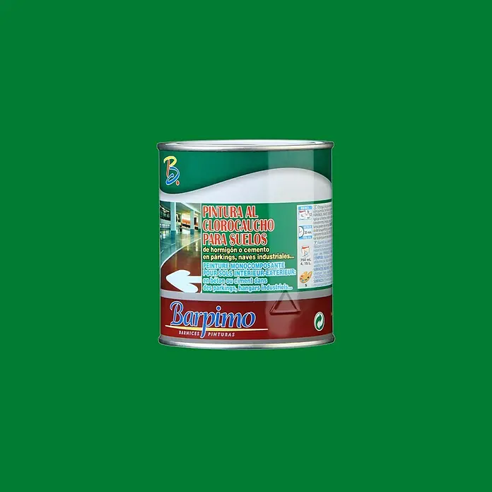 Barpimo Pintura para suelos al clorocaucho - Verde, 750 ml, Mate sedoso