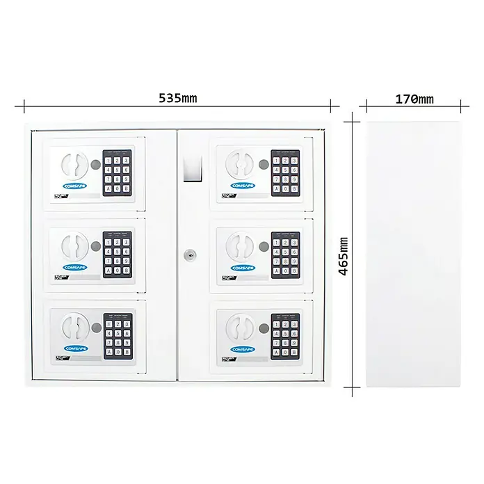Rottner Schlüsselschrank - L x B x H: 17 x 53,5 x 46,5 cm, Elektronisches Zahlenschloss