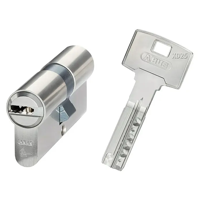 Abus Profilzylinder XD25 - Baulänge innen: 30 mm, Baulänge außen: 40 mm, Anzahl Schlüssel: 3 Stk. - Vorderansicht