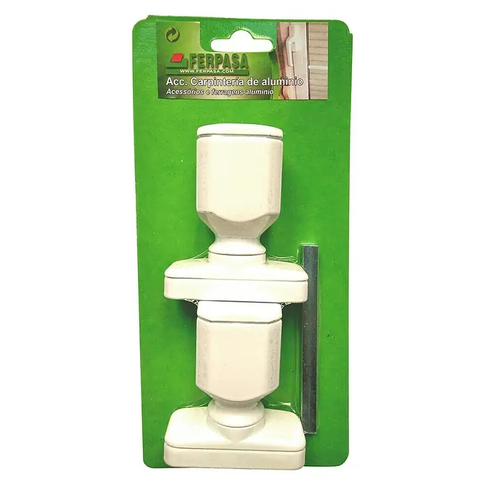 Pomo para puerta - Largo: 7 cm, Blanco, 2 uds.
