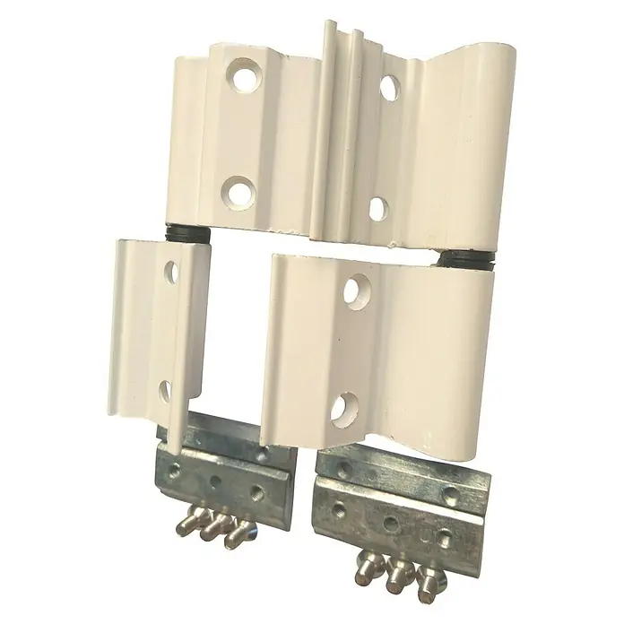 Bisagra 40-20 - 10 x 5,5 x 2,5 cm, Blanco, 2 uds.