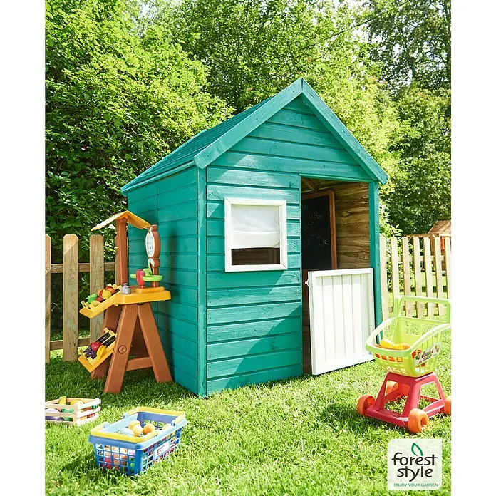 Forest-Style Caseta infantil Marina - L x An x Al: 119 x 123 x 158,5 cm, Natural