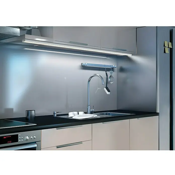 Paulmann Perfil en U con difusor para tiras LED - L x An x Al: 2 m x 2,3 cm x 1,5 cm, Aluminio