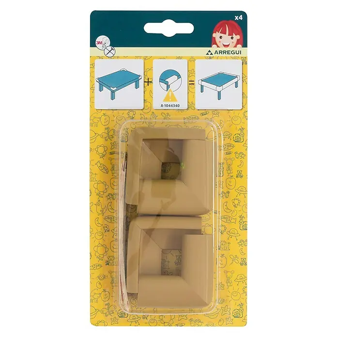 Arregui Protector para esquina A-1044261 - Marrón, 4 uds.
