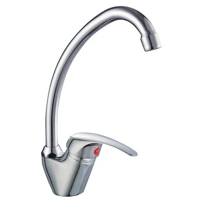 Rousseau Grifo de cocina Curve - Cromo, Brillante, Caño alto