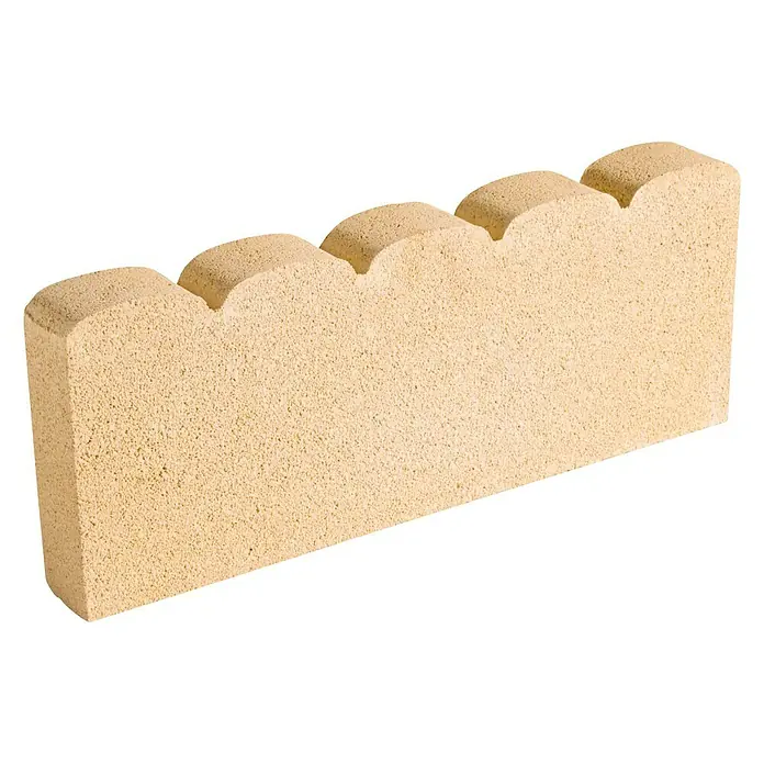Bordillo Ondulado - 50 x 20 x 6 cm, Crema, Hormigón