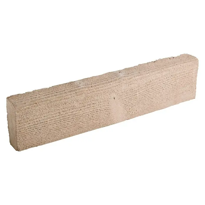 Bordura Madera - 60 x 14 x 6 cm, Hormigón, Marrón