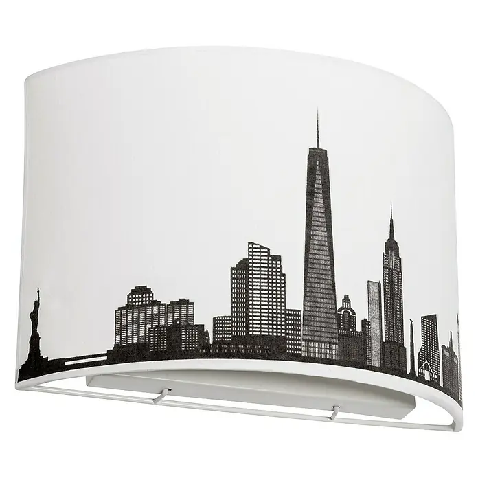 Schuller Aplique de pared Skyline - 60 W, L x An x Al: 10 x 28 x 19 cm, E27