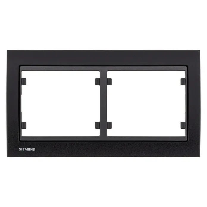 Siemens Delta Iris Marco - Negro, x 2, Aluminio, Montaje en la pared