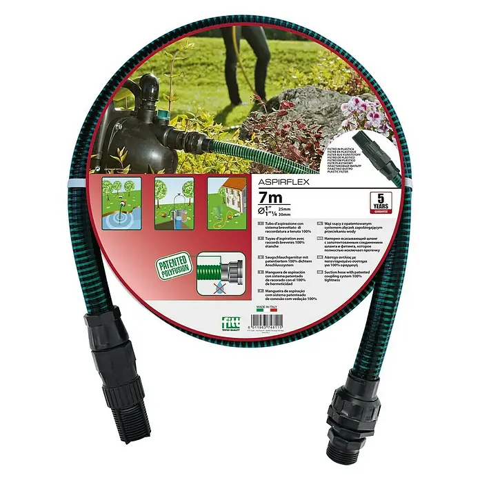 Fitt Kit de manguera de Aspiración - Largo: 7 m, Diámetro tubo flexible: 25 mm