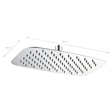 Imex  Rociador de ducha Rectangular 20 x 30 cm
