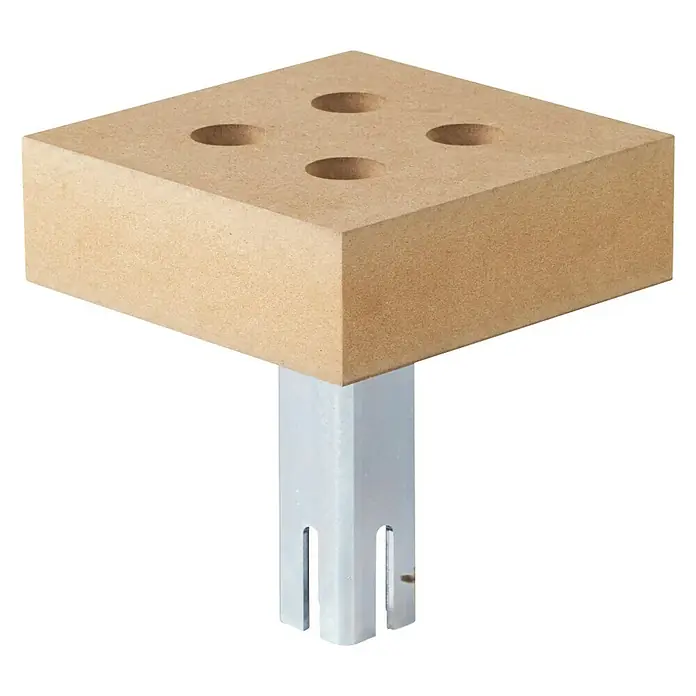 Wolfcraft Adaptador - L x An: 15 x 15 cm, Específico para: Bancos y mesas de trabajo Wolfcraft