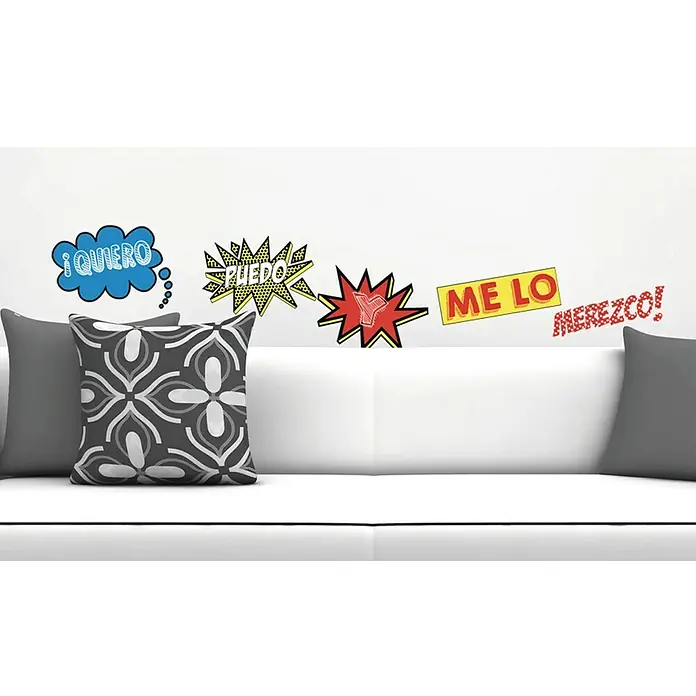 Adhesivos decorativos Quiero, puedo - Motivación, Multicolor, 24 x 68 cm