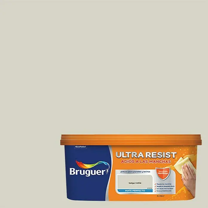 Bruguer Ultra Resist Pintura para paredes - Beige noble, 4 l, Mate