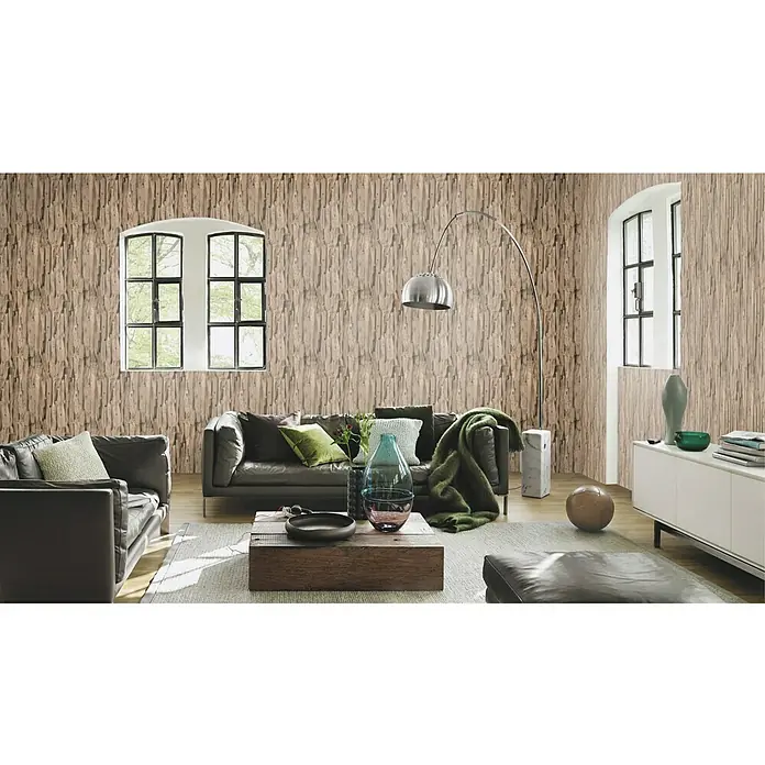 Rasch Vliestapete African Queen II - Natur, Holzoptik, Treibholz, 10,05 x 0,53 m