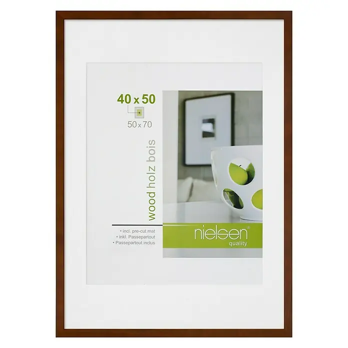 Nielsen Bilderrahmen Apollo - Wenge, 50 x 70 cm, Holz - Vorderansicht