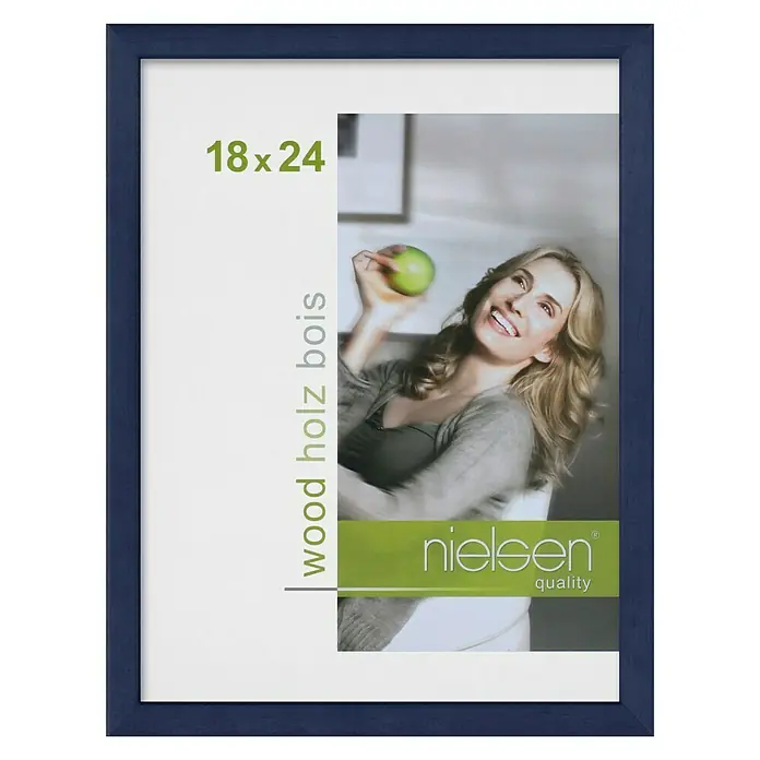 Nielsen Holzwechselrahmen Zoom - Dunkelblau, 18 x 24 cm, Holz - Vorderansicht