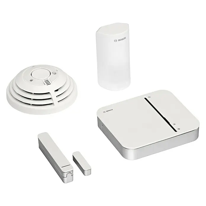 Bosch Smart Home Sicherheit Starter-Paket - Smarte Steuerung: Bosch Smart Home App, Reichweite Funk: > 100 m (Freifeld) - Vorderansicht