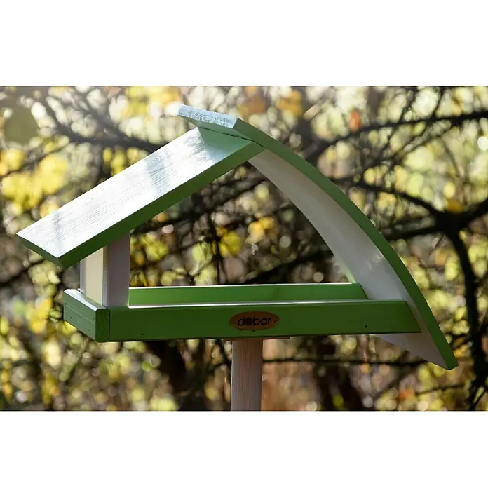 Dobar Vogelhaus New Wave - 39 x 18 x 183 cm, Weiß/Grün, Holz