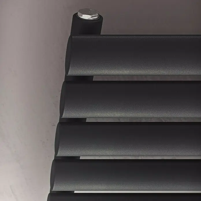 Ximax Raumheizkörper Fortuna Horizontal - 120 x 58,4 cm, 720 W, Anthrazit - Detailaufnahme