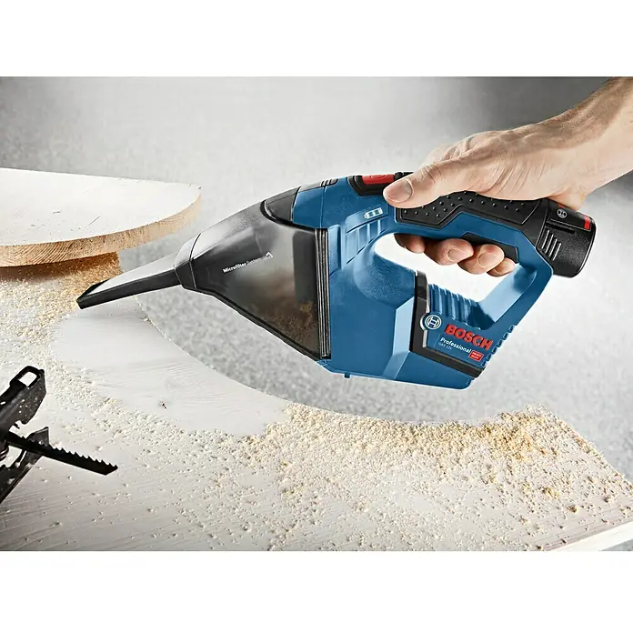 Bosch Professional Akku-Handstaubsauger GAS 12V - 12 V, Li-Ionen, Ohne Akku, Luftmenge: 15 l/s