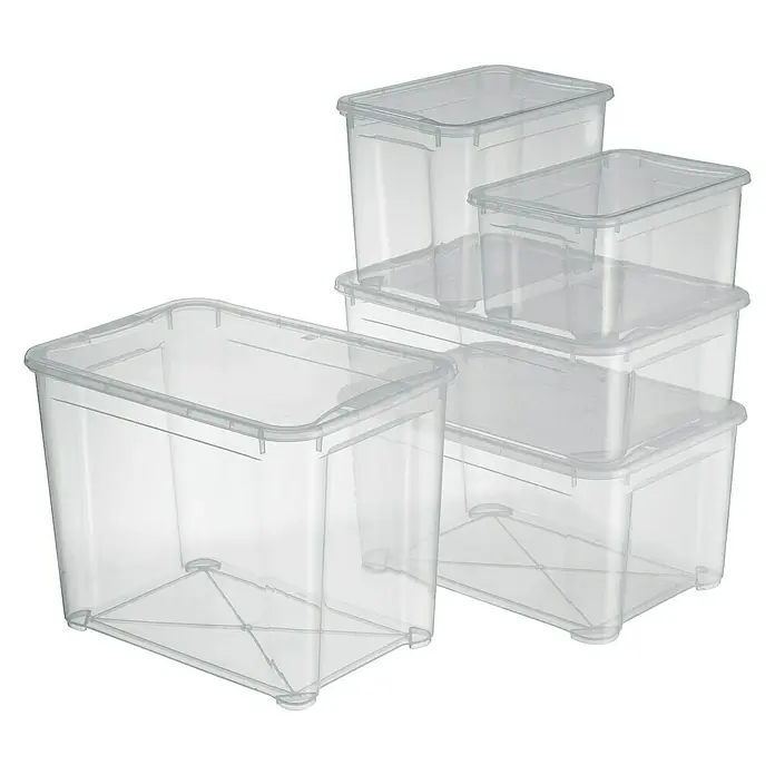 Regalux Prozirna kutija za pokrivače za madrac XXM - D x Š x V: 79 x 58 x 17,5 cm, 52 l, S kotačićima