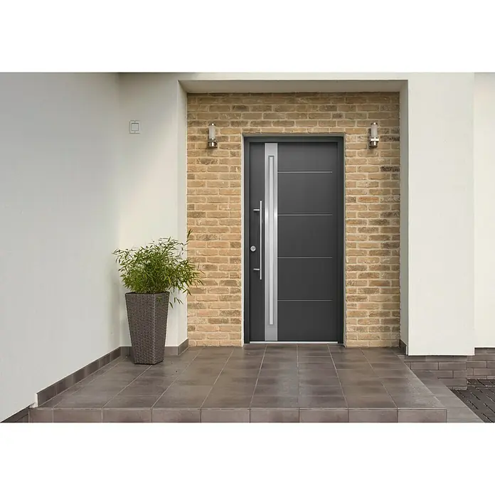 Splendoor Haustür Thermodoor SP30A - 110 x 210 cm, DIN Anschlag: Links, Anthrazit
