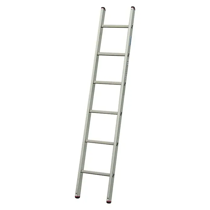 Krause Monto Sprossen-Anlegeleiter Sibilo - 6 Sprossen, Arbeitshöhe: 2,8 m, Aluminium - Linke Seitenansicht