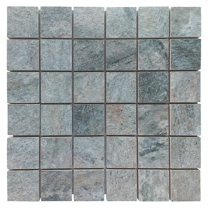 Baldosa de mosaico Volcán - 29 x 29 cm, Gres porcelánico, Gris - Vista superior