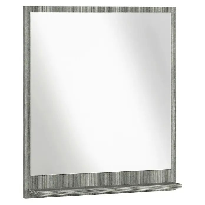Oslo Zrcalni panel - 10 x 60 x 68 cm, Grafit - Pogled sprijeda