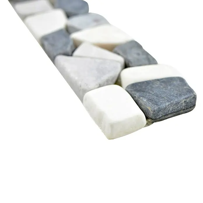 Fliesenbordüre Ciot Mix BO CIOT GW9 - 30 x 5 cm, Schwarz/Grau/Weiß, Matt - Detailaufnahme