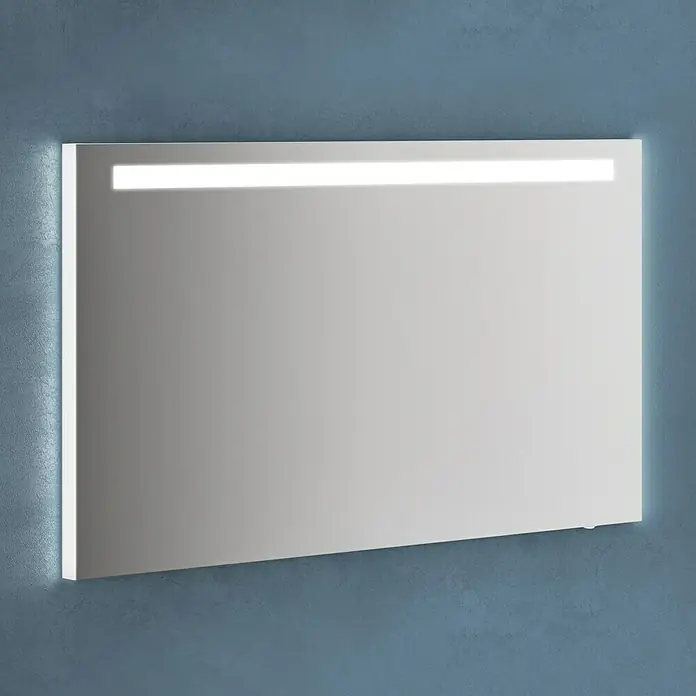 Camargue LED-Lichtspiegel Cube/Loft - 120 x 70 cm, Mit Kippschalter - Linke Seitenansicht