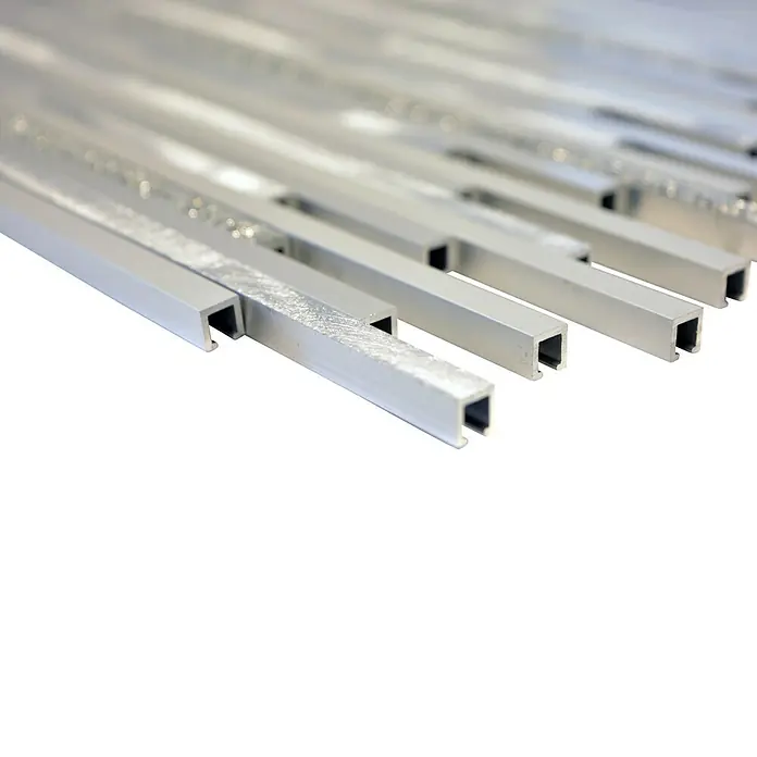 Mosaikfliese Verbund ALF L401GS - 27,2 x 30,2 cm, Silber, Matt - Detailaufnahme