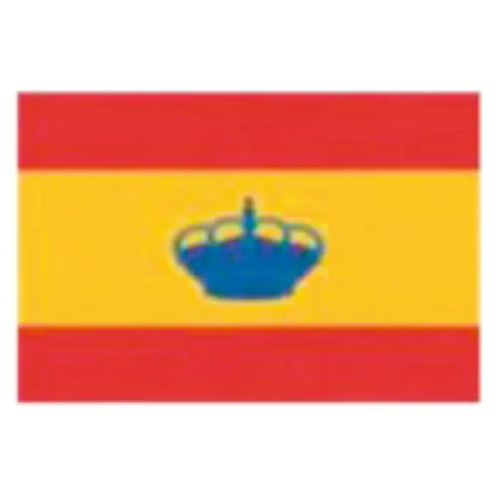Bandera adhesiva España con corona - 19,3 x 30 cm