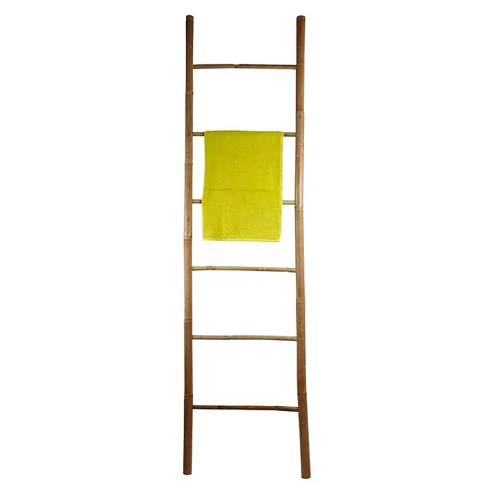 MSV Toallero para baño escalera de 6 niveles - Ancho: 50 cm, Natural - Vista frontal
