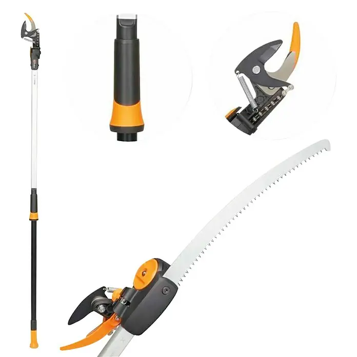 Fiskars Teleskop-Schneidgiraffe UPX86 & BaumsØƒ¤ge - Mit Teleskopstiel, Schneidsystem: Bypass, Max. Aststärke: 32 mm
