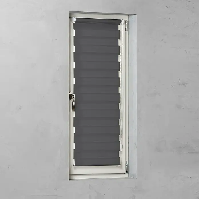 Expo Ambiente Doppelrollo Mini - B x H: 60 x 150 cm, Grau - Vorderansicht