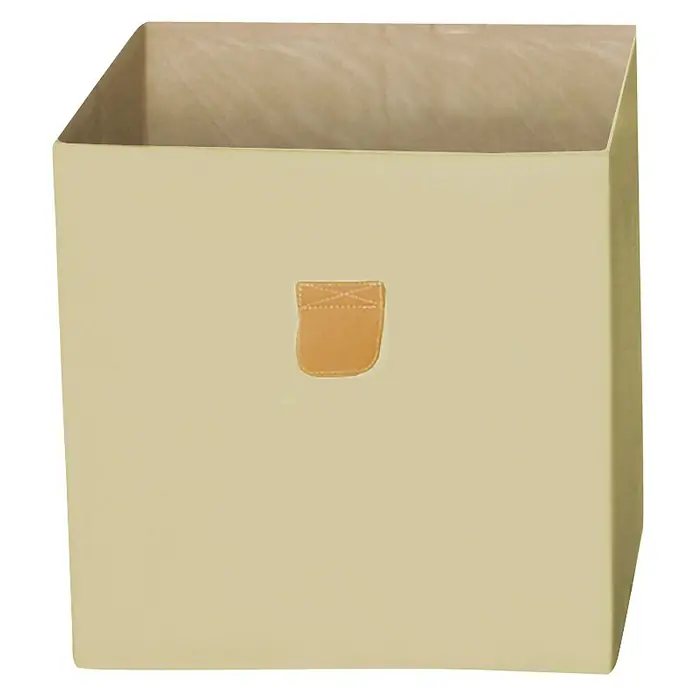 Phönix Aufbewahrungsbox Stor It - L x B x H: 34 x 34 x 34 cm, Polyester-Canvas, Beige - Vorderansicht
