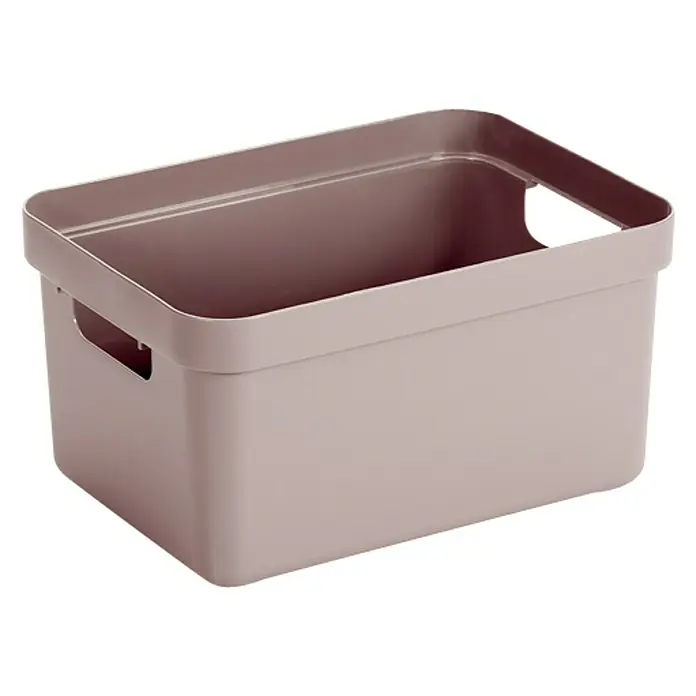 Sunware Aufbewahrungsbox Sigma Home - L x B x H: 35,2 x 25,3 x 18,3 cm, Kunststoff, Rosa - Linke Seitenansicht
