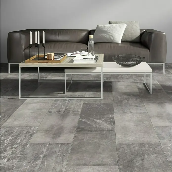 Laminat Modern dunkel - 605 x 282 x 8 mm, Fliesenoptik - Stimmungsaufnahme